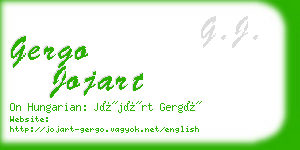 gergo jojart business card